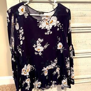 Annabelle blue floral top